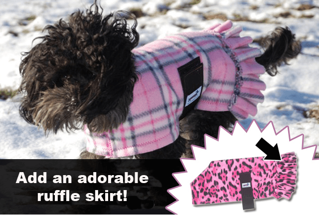 SnugPups Fleece Coats with Ruffle Skirt