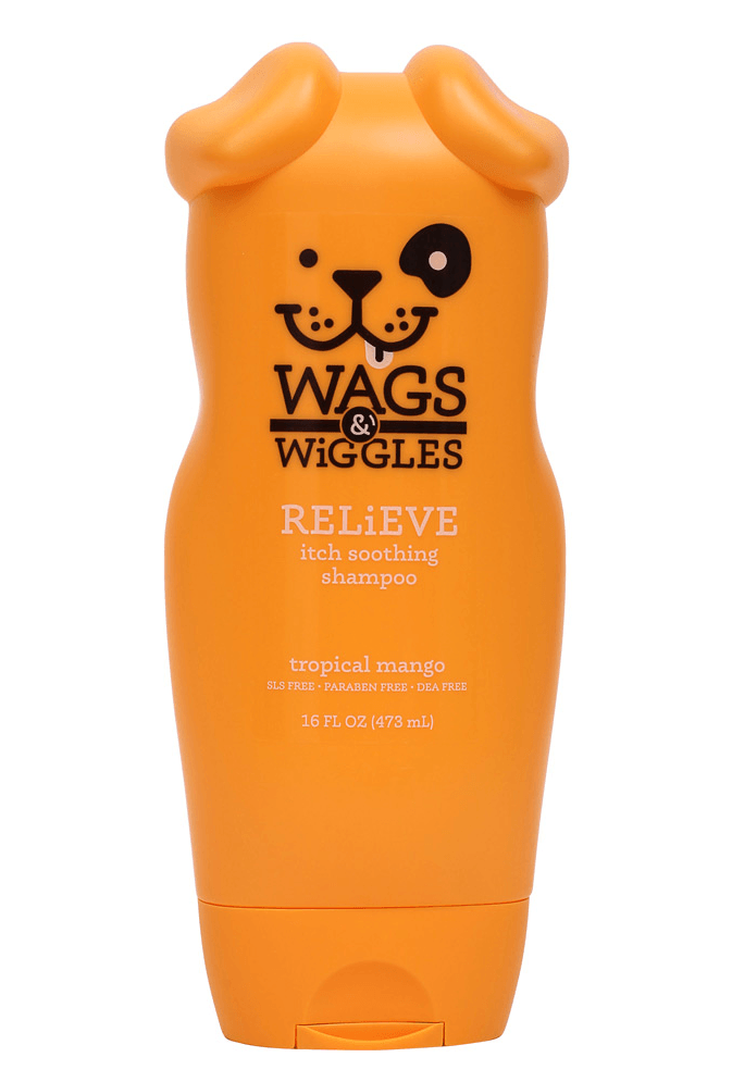 Wags & Wiggles Relieve Itch Soothing Tropical Mango Dog Shampoo 16 oz. - Glad Dogs Nation | ALL profits donated