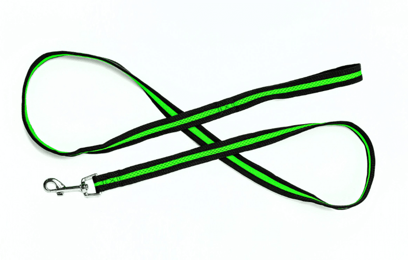 Bark Appeal 5 Foot Mesh Dog Leash: Aqua Blue, Black, Lime Green, Pink - Glad Dogs Nation | ALL Profits Donated