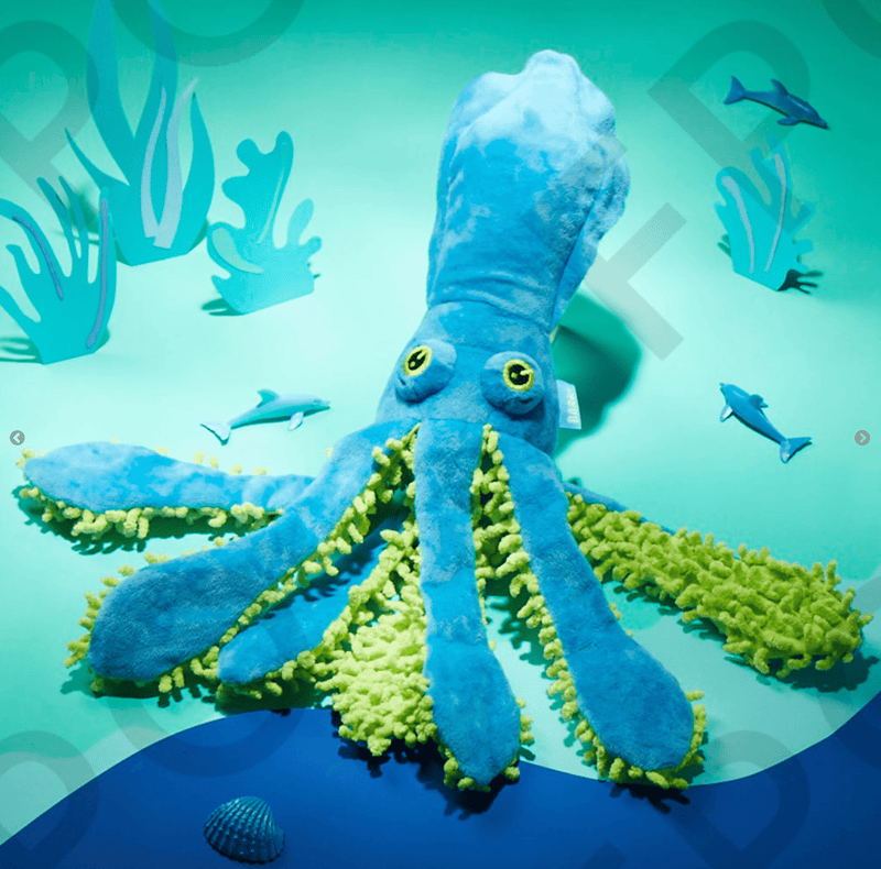 BARK Shifty Sid the Squid Squeak & Crinkle Dog Toy - Glad Dogs Nation | ALL Profits Donated