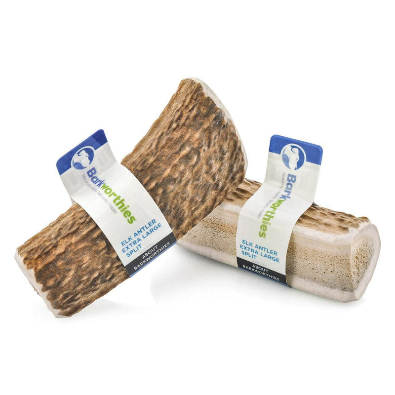 Barkworthies Elk Antlers Dog Treat: Split & Whole, S - XL - Glad Dogs Nation | ALL Profits Donated