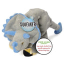 goDog Dinos Bubble Plush Triceratops With Chew Guard Technology: 2 Sizes