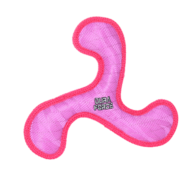 DuraForce Jr. Boomerang with 3 Squeakers: 4 Colors - Glad Dogs Nation | ALL Profits Donated