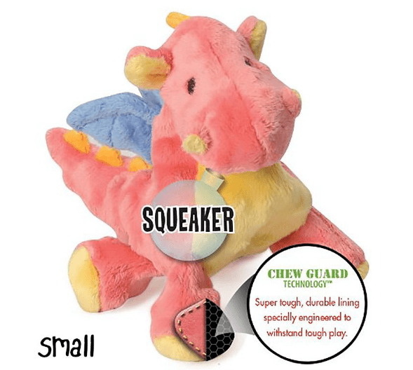 goDog Bubble Plush Coral Dragon With Chew Guard Technology: 2 Sizes - Glad Dogs Nation | ALL Profits Donated