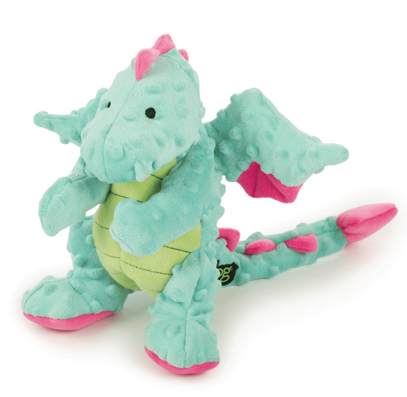 goDog Bubble Plush Dragon With Chew Guard Technology: Large, 2 Colors - Glad Dogs Nation | ALL Profits Donated