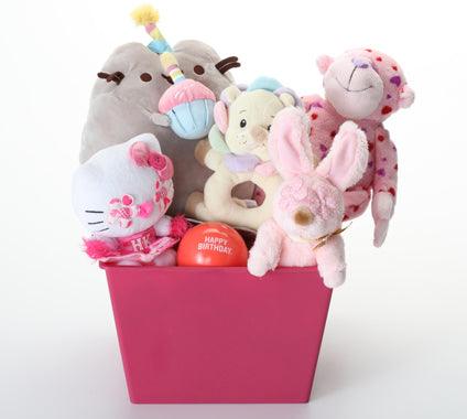 Happy Birthday Pink & SQUEAKY Dog Gift Basket: 3 Sizes - Glad Dogs Nation | ALL Profits Donated