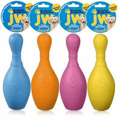 JW SQUEAKY Bouncin' Bowlin' Pin: 5", 7" & 9" - Glad Dogs Nation | ALL profits donated