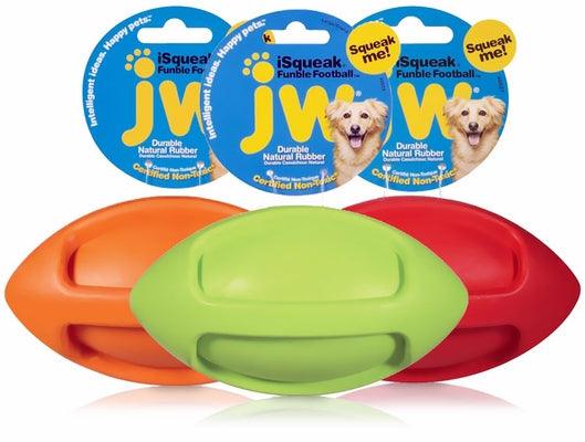 JW iSqueak Funble Football: 7" & 9" - Glad Dogs Nation | ALL profits donated