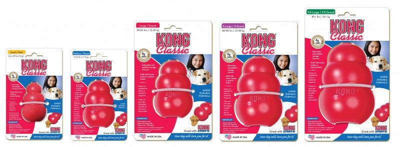 KONG Classic LARGE Durable Treat Stuffable Fetch & Chew Dog Toy 4x2.75