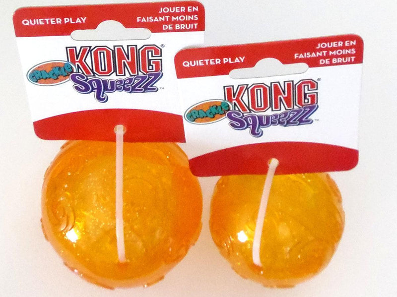 Kong Squeezz Crackle Ball: Quiet Chewing / Choose Your Color - Glad Dogs Nation | ALL Profits Donated