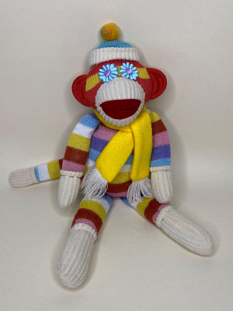 Classic Sock Monkey Stuffed & Squeaky Dog Toys: All Sizes - Glad Dogs Nation | ALL profits donated