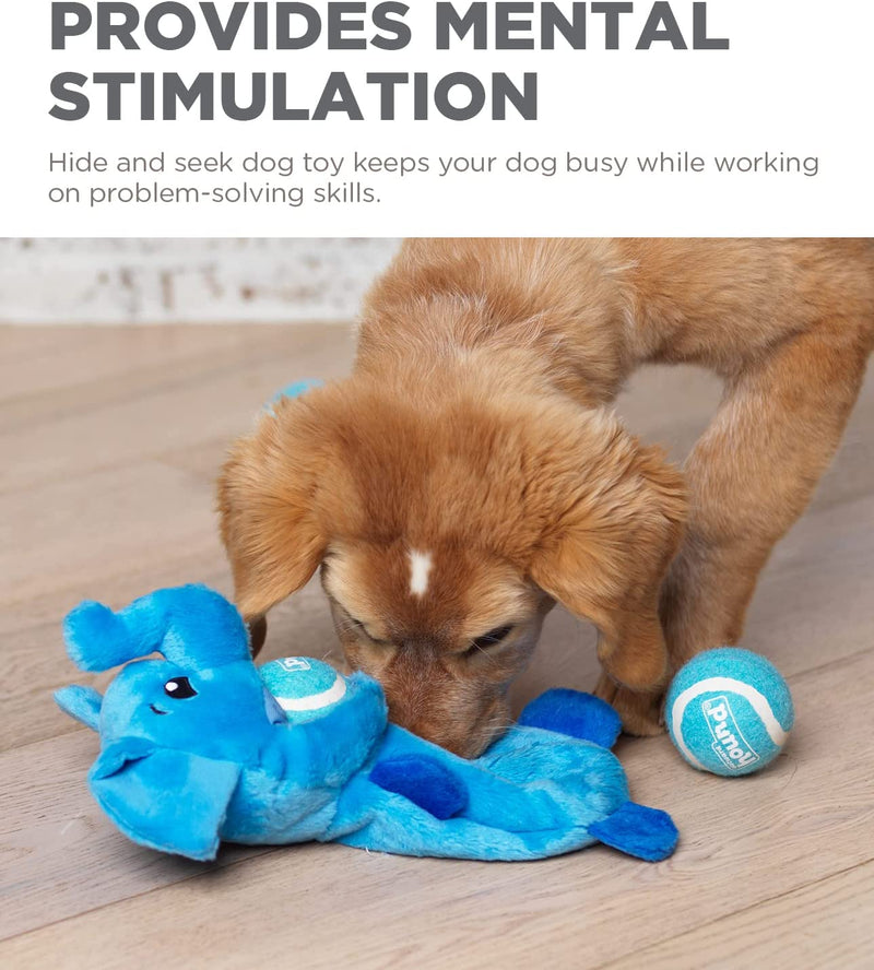 Outward Hound Ball Hogz Hide and Seek Elephant Dog Toy with Tennis Balls - Glad Dogs Nation | ALL Profits Donated