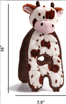 Outward Hound Cuddle Tugs Cow Squeaky Plush Dog Toy - Glad Dogs Nation | ALL Profits Donated