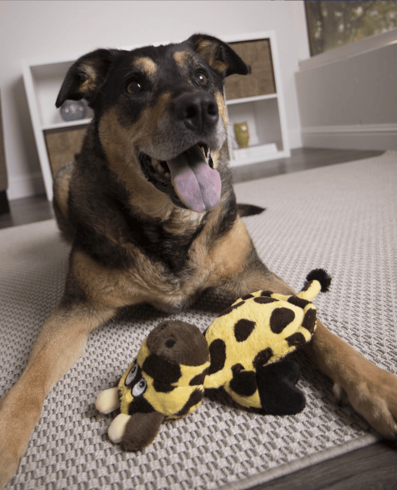 SAVE $2! HEAR DOGGY Silent Squeaker Chew Guard GIRAFFE Dog Toy - Glad Dogs Nation | ALL Profits Donated