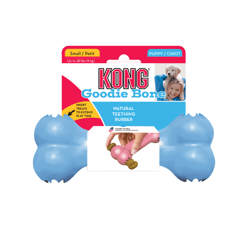 Lima Gelovige vos Small KONG Puppy Goodie Bone Dog Toy, Pink or Blue • CHEAPER THAN CHEW