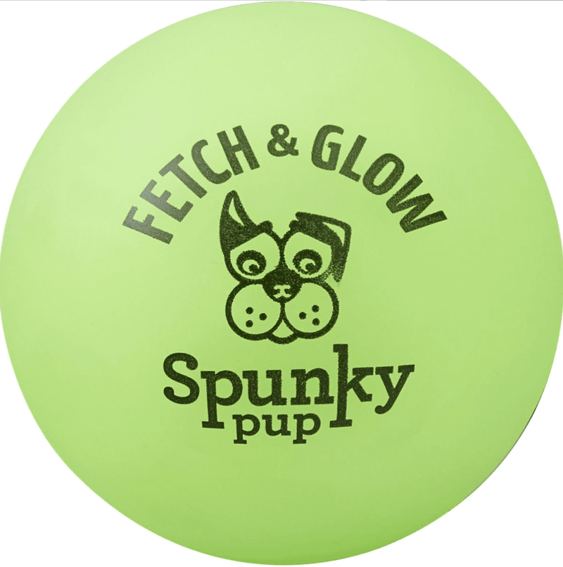 Glow ball top dog toy