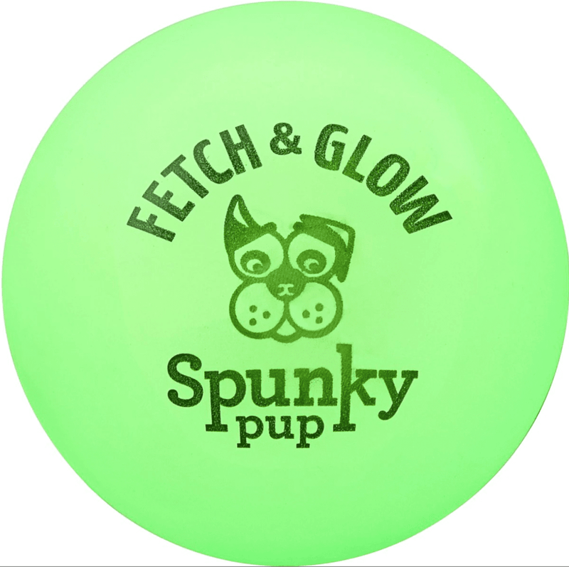 NEW! Spunky Pup Fetch & Glow Ball Dog Toy