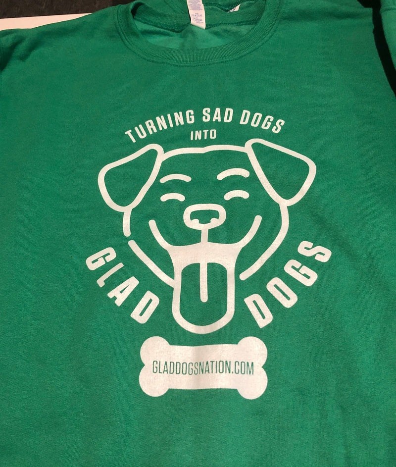 Turning Sad Dogs into Glad Dogs Lightweight Crewneck Sweatshirt - Glad Dogs Nation | ALL Profits Donated