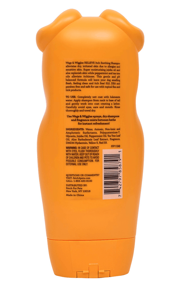 Wags & Wiggles Relieve Itch Soothing Tropical Mango Dog Shampoo 16 oz.