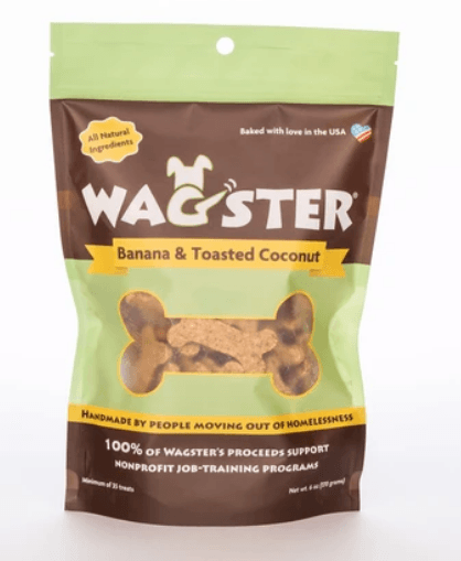 Wagster Healthy Dog Treats: Banana & Toasted Coconut - Glad Dogs Nation | ALL Profits Donated