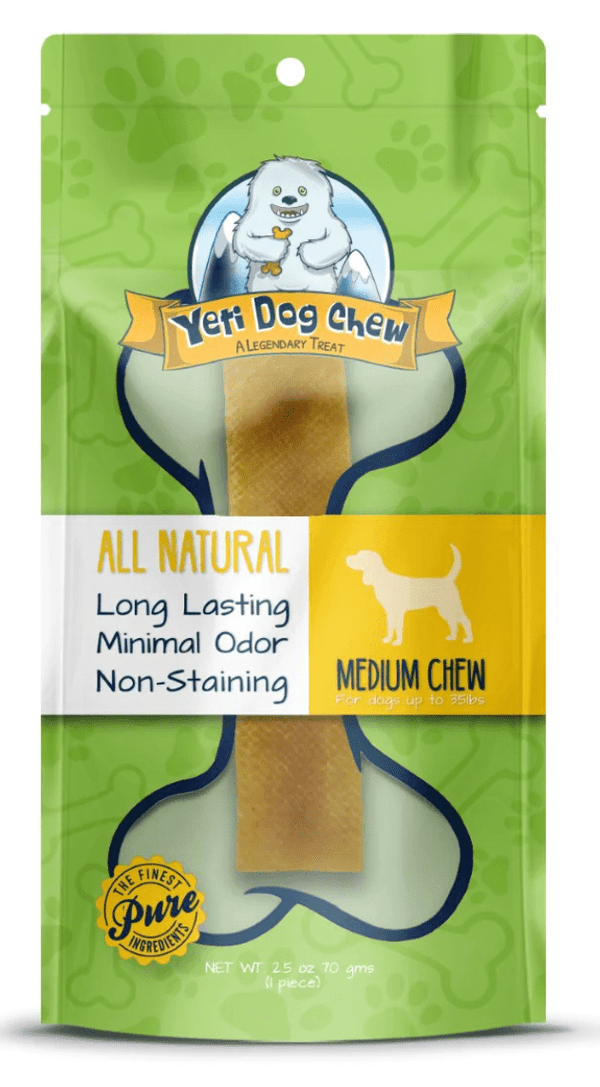 Yeti Dog Chew Medium Yak Cheese Chew for Dogs up to 45 lbs: Single & 2